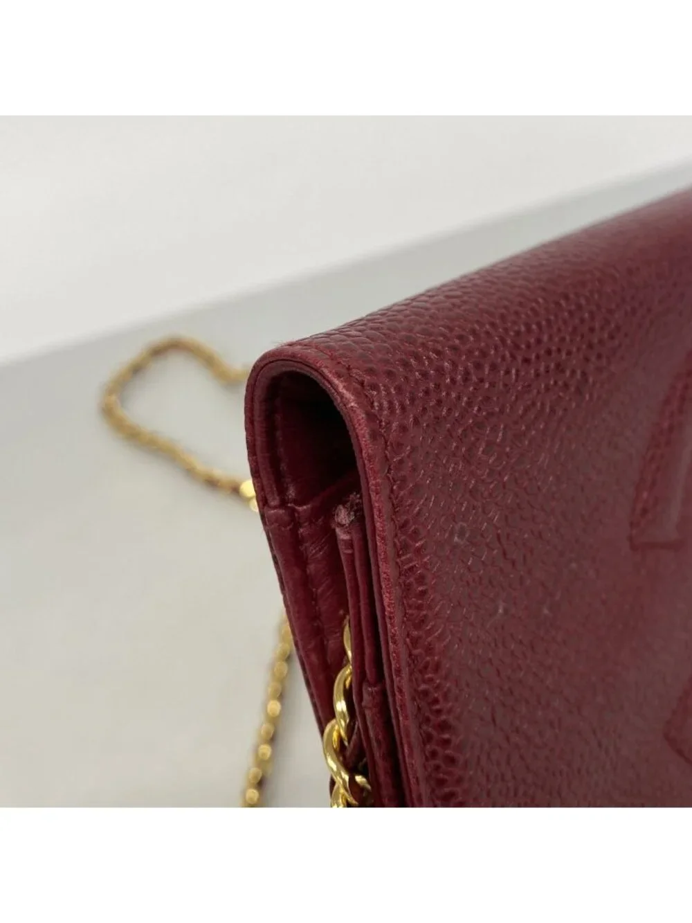 Chanel Wallet on Chain Caviar Leather Bordeaux Gold